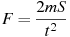 описание: f = frac{{2ms}}{{t^2 }}