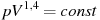 описание: pv^{1,4} = const