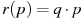 описание: r(p)=qcdot p
