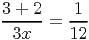 3 +-2 -1- 3x = 12