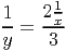 21 1-= -x- y 3